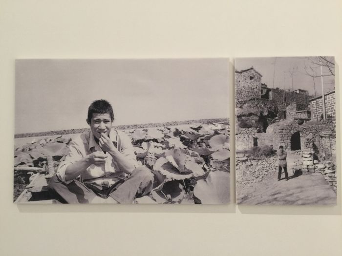 左：在微山湖（洪浩摄）1987 右：1987年左右寒假至太行山涉县写生